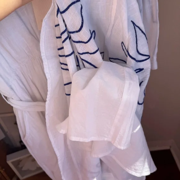 NWT Ciebon Eliza Embroidered A-Line Cotton Midi Dress in White Sz XL - Picture 13 of 16